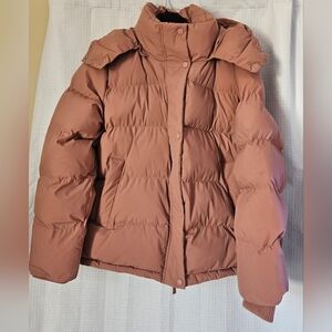 Modern Supply by Sanctuary Puffer   Insulated Hooded Coat Sz XXL Dusty Pink